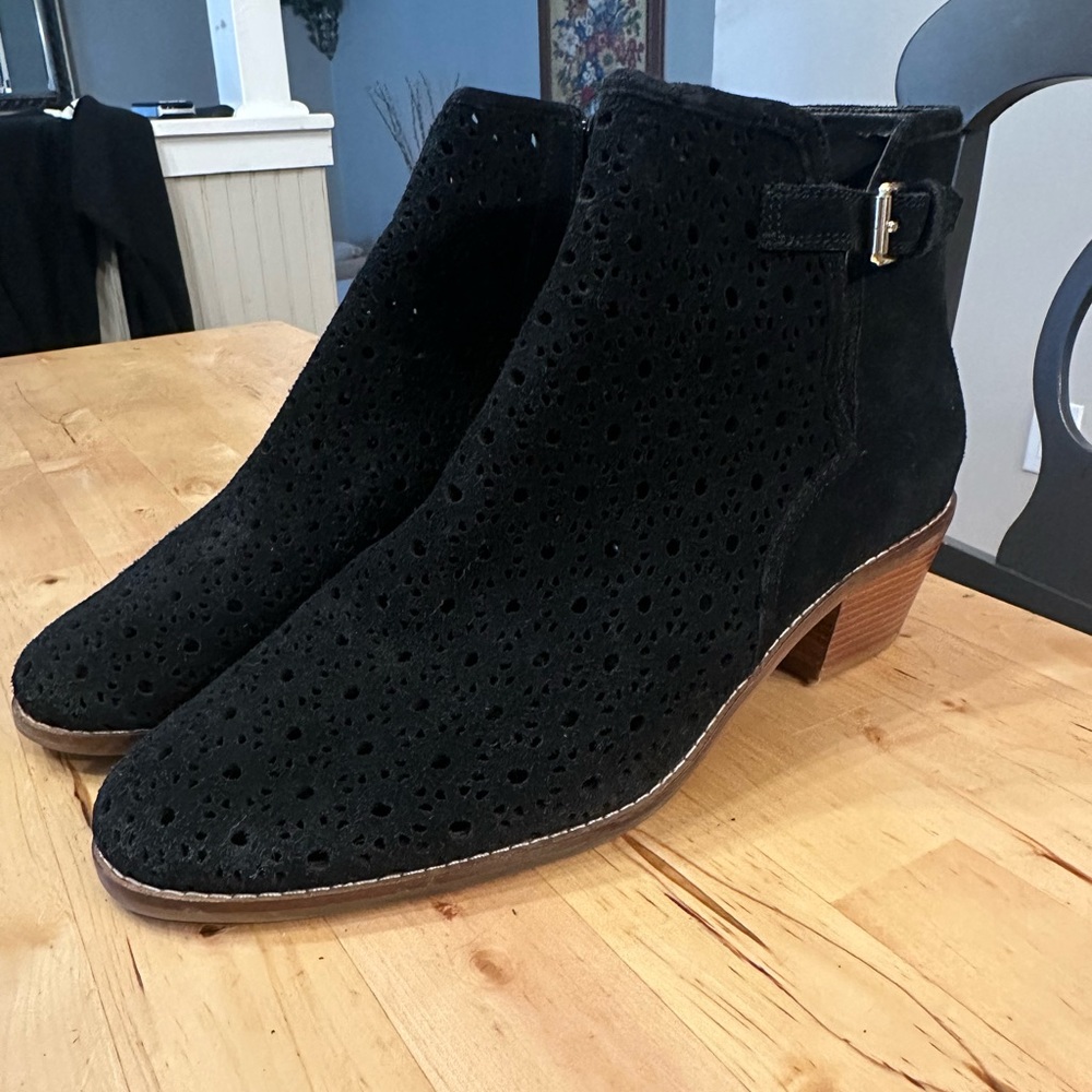 Cole Haan, size 10 women’s black suede boot.